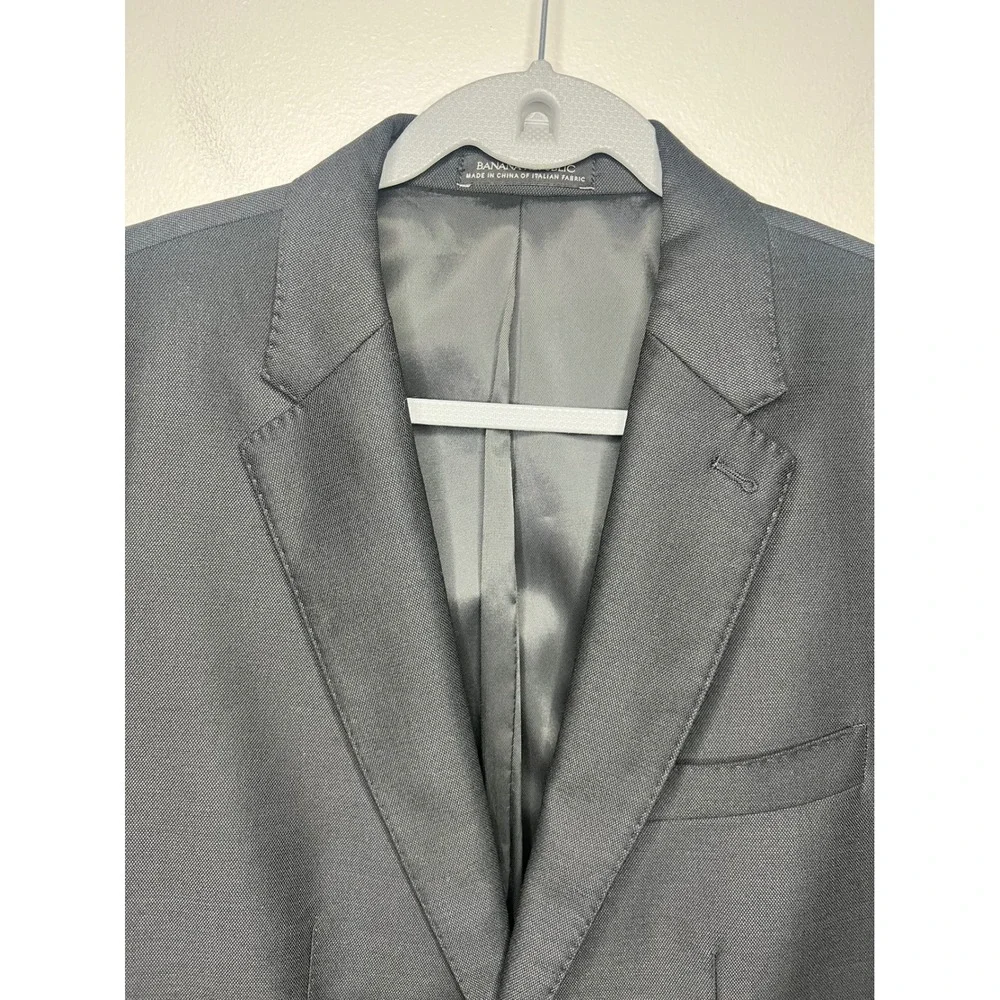 Banana Republic Reda Flexo Tailored Slim Fit Blazer Mens 40R Black Wool Jacket